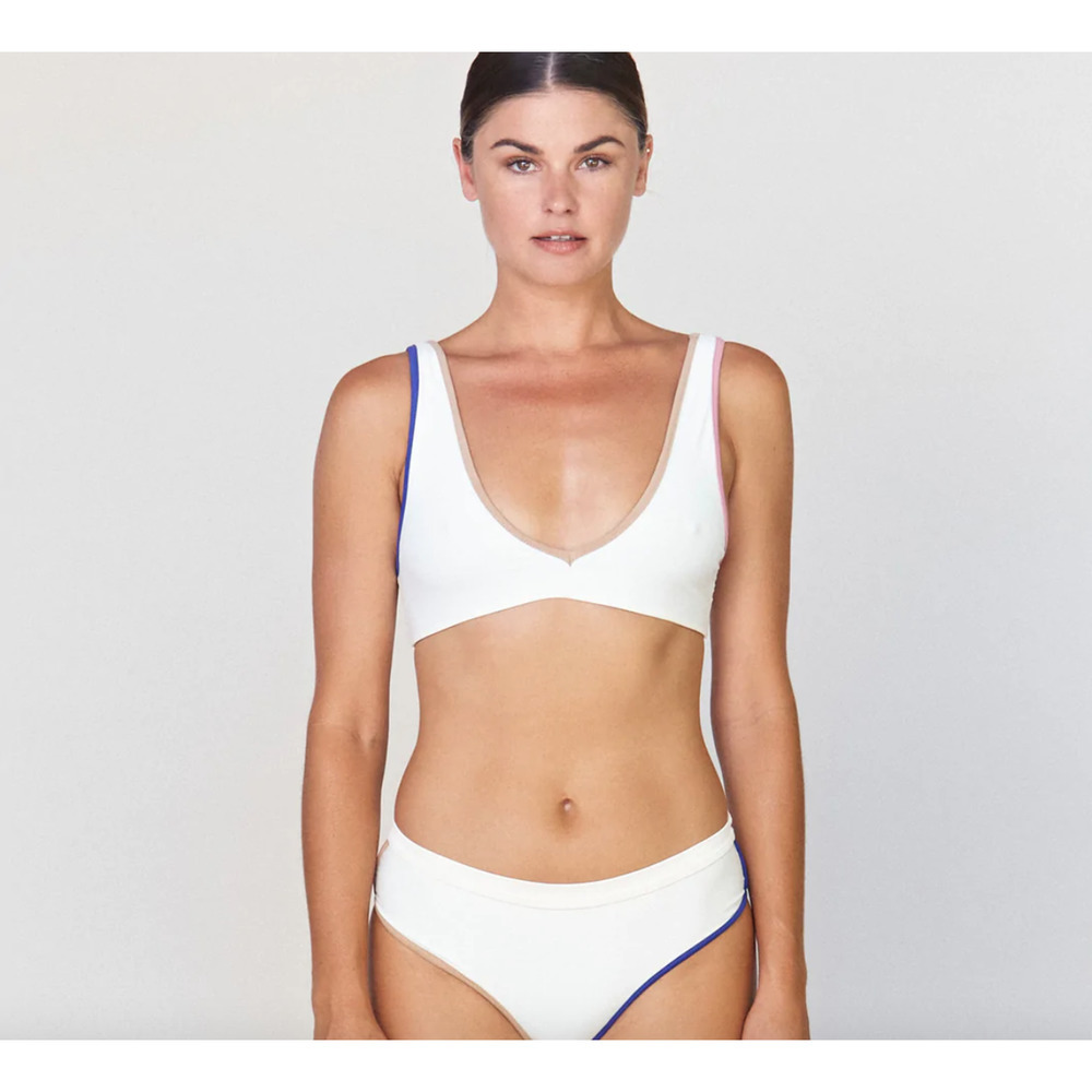 Acacia Komala Top Swim Bikini in Ivory XL NWOT